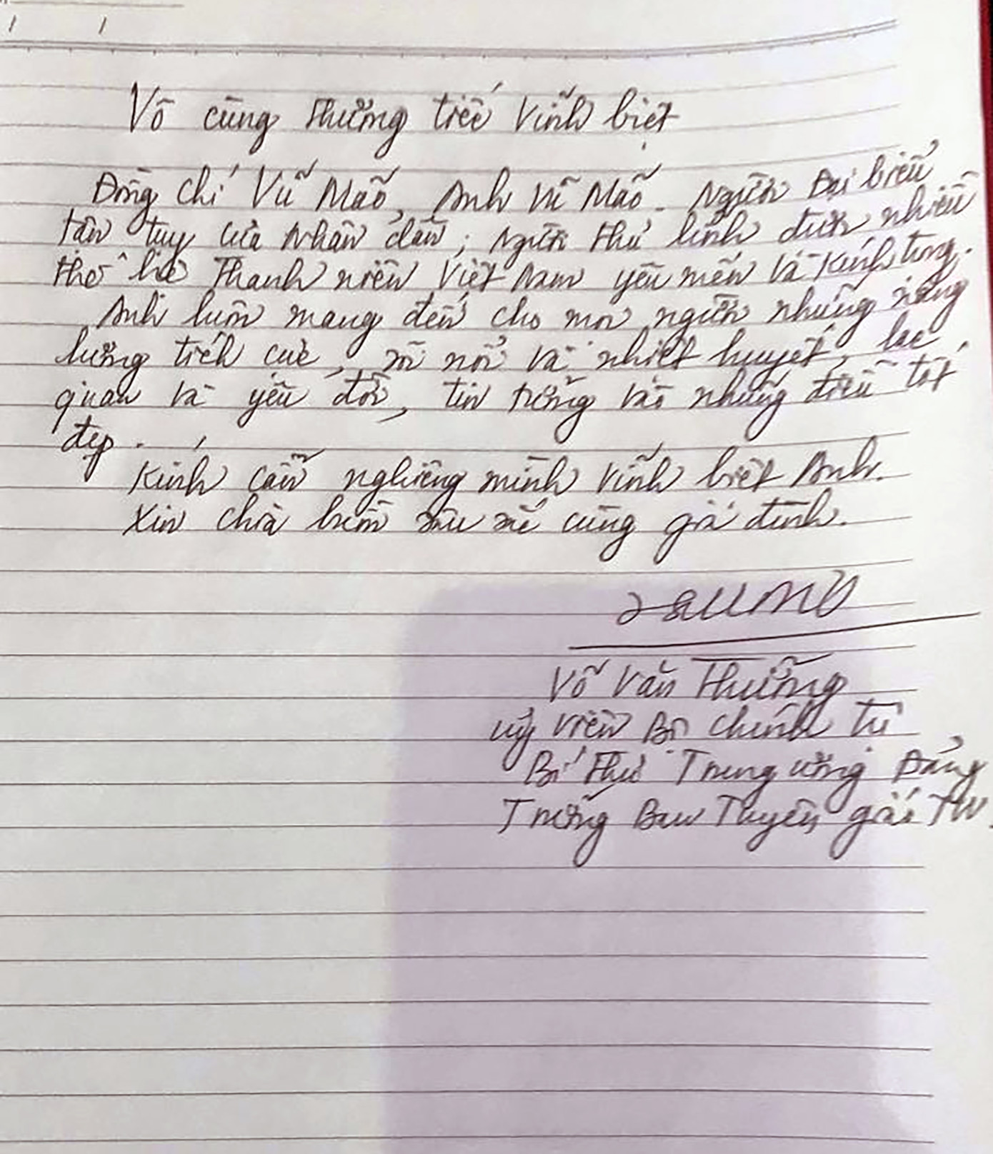 Lãnh đạo Đảng, Nhà nước ghi sổ tang viếng đồng chí Vũ Mão ảnh 6