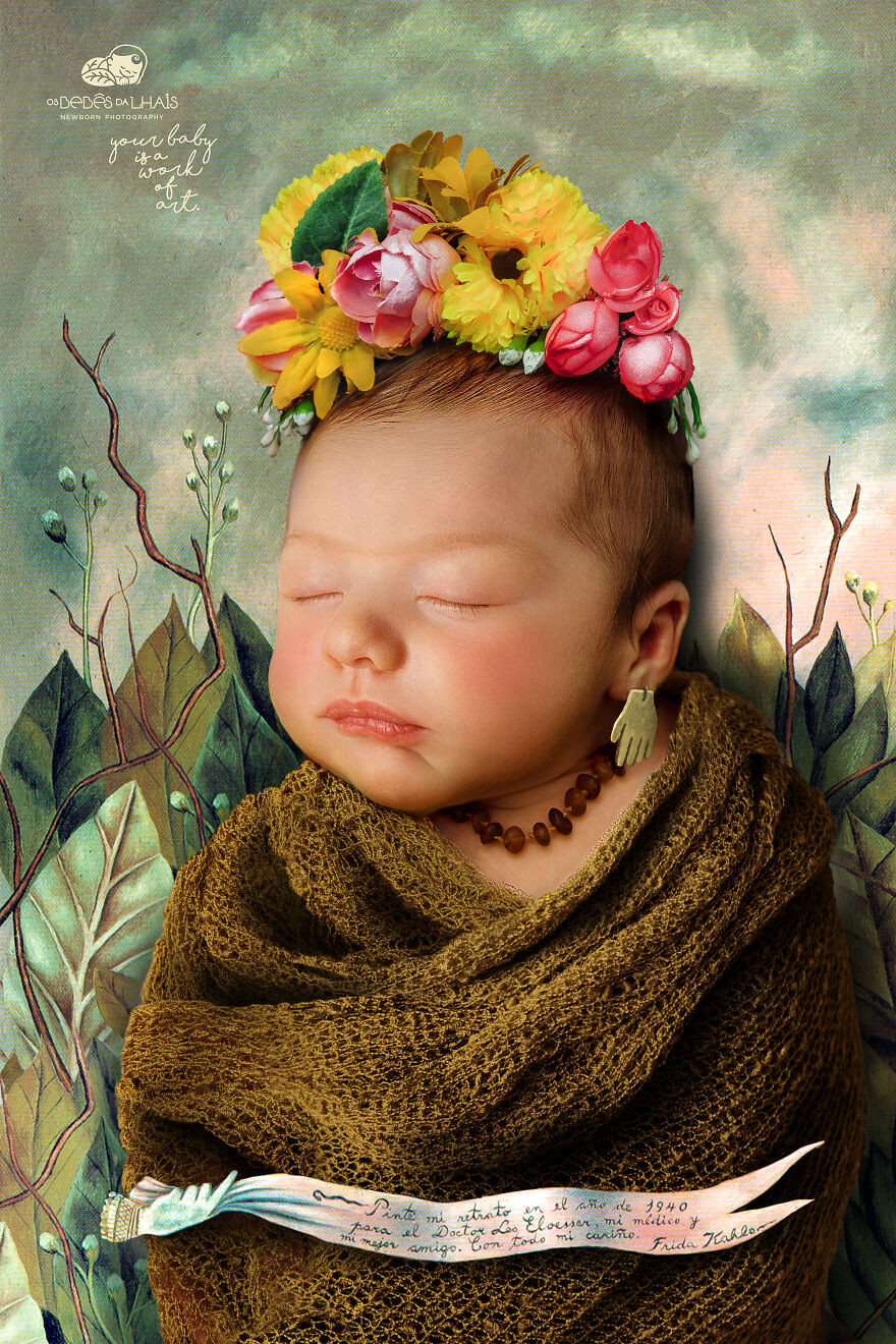 Em bé 18 ngày tuổi hóa thân thành nàng thơ trong hội họa gây ‘bão’ mạng ảnh 5