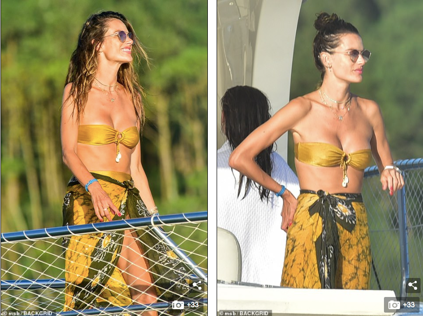 Siêu mẫu Alessandra Ambrosio mặc bikini quây khoe vòng 1 nóng bỏng ảnh 2
