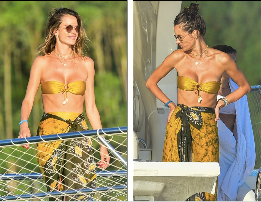 Siêu mẫu Alessandra Ambrosio mặc bikini quây khoe vòng 1 nóng bỏng ảnh 4