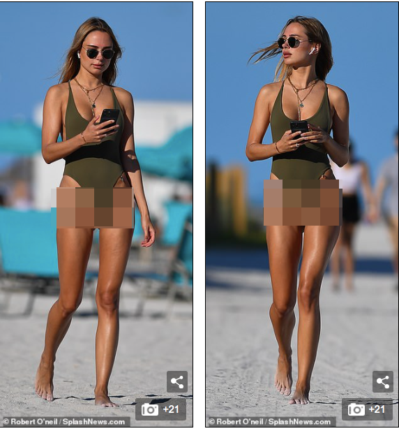 Kimberley Garner khiến người nhìn phải đỏ mặt với áo tắm khoét hông rộng hớ hênh ảnh 3