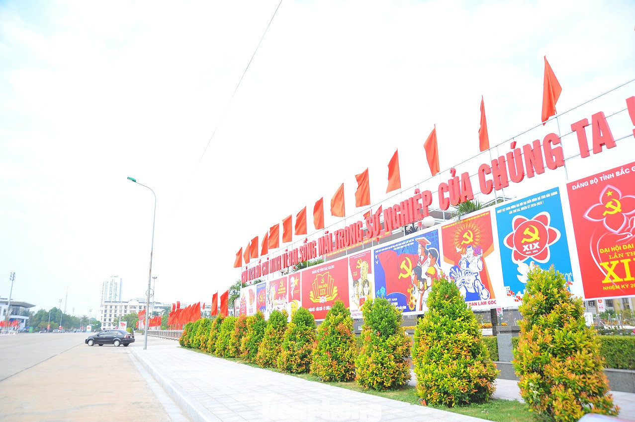 Thành phố Bắc Giang trang hoàng rực rỡ trước ngày Đại hội Đảng bộ ảnh 9