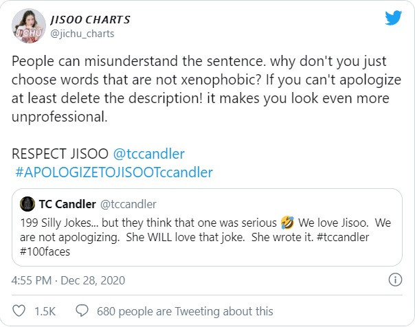 Fan của Black Pink phẫn nộ tố TC Candler ‘đá đểu’ Jisoo trong top 100 gương mặt đẹp ảnh 5