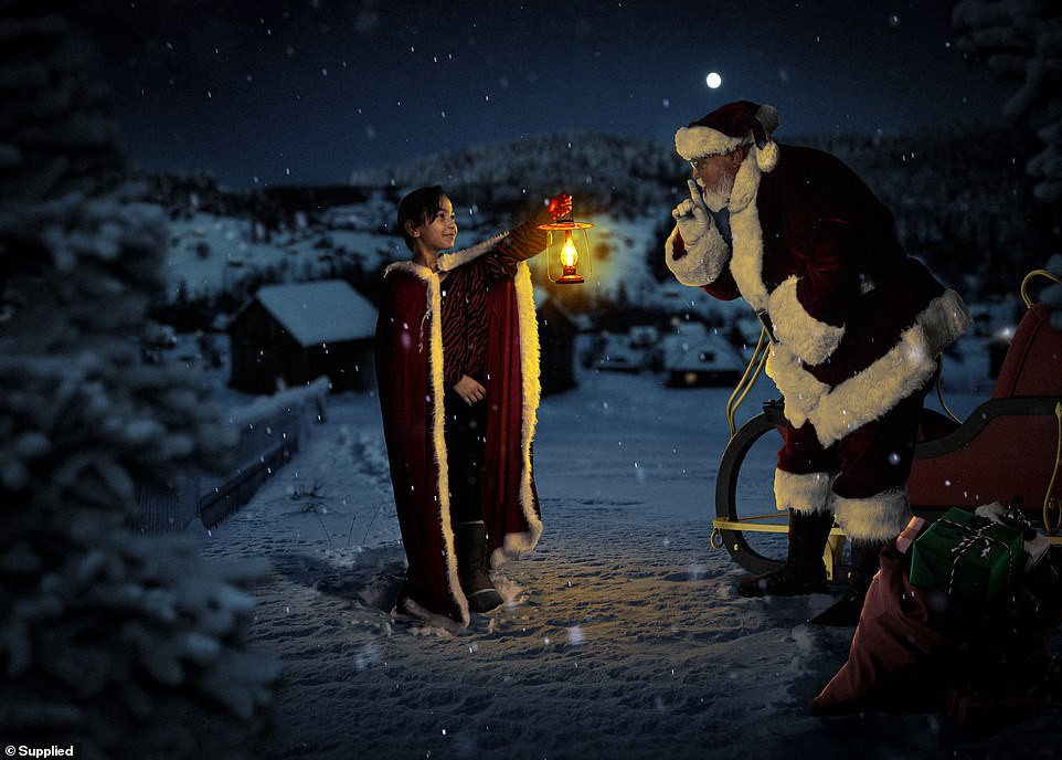 Xúc động bộ ảnh Giáng sinh bên ông già Noel của bệnh nhi giữa mùa COVID-19 ảnh 7