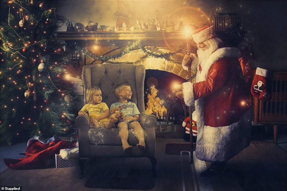 Xúc động bộ ảnh Giáng sinh bên ông già Noel của bệnh nhi giữa mùa COVID-19 ảnh 10