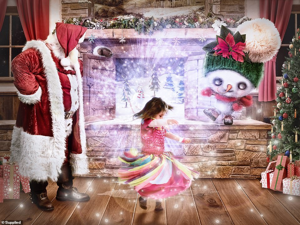 Xúc động bộ ảnh Giáng sinh bên ông già Noel của bệnh nhi giữa mùa COVID-19 ảnh 1