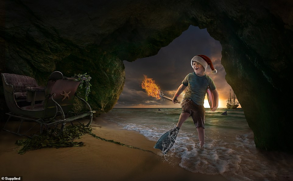 Xúc động bộ ảnh Giáng sinh bên ông già Noel của bệnh nhi giữa mùa COVID-19 ảnh 5