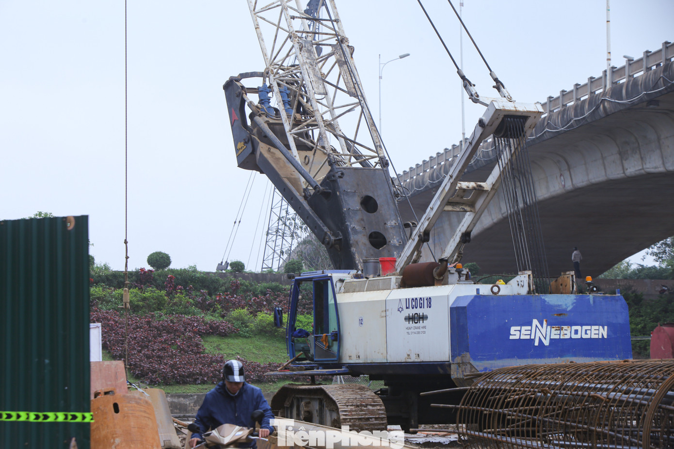 Cận cảnh đại công trường cầu Vĩnh Tuy 2 'nghìn tỷ' vượt sông Hồng ảnh 8