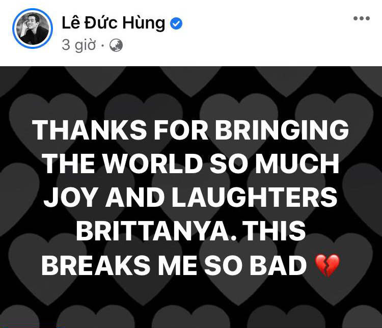 Nghệ sĩ Việt xót xa trước sự ra đi của vlogger Brittanya Karma vì COVID-19 ảnh 3