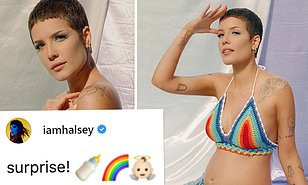 Halsey thông báo mang thai bằng ảnh bầu bán nude ảnh 2