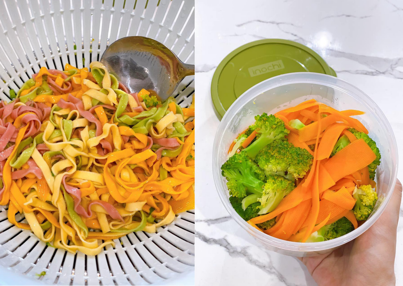 Hoa hậu Ngọc Hân vào bếp làm mì ngũ sắc cho ngày ăn chay ảnh 2