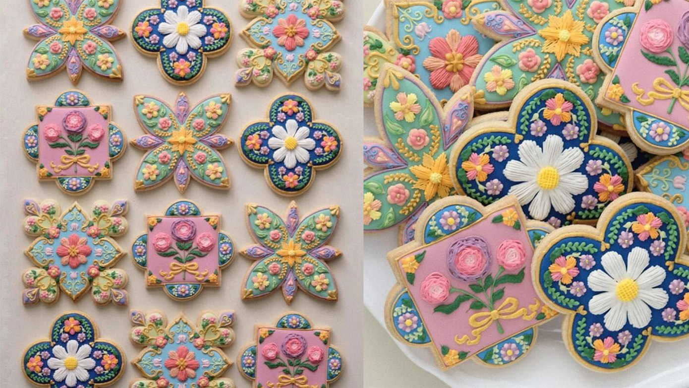 Nghệ nhân Nhật Bản làm bánh quy độc đáo lấy cảm hứng từ hoa văn nền gạch ảnh 4