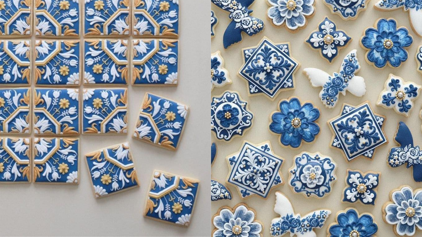 Nghệ nhân Nhật Bản làm bánh quy độc đáo lấy cảm hứng từ hoa văn nền gạch ảnh 3