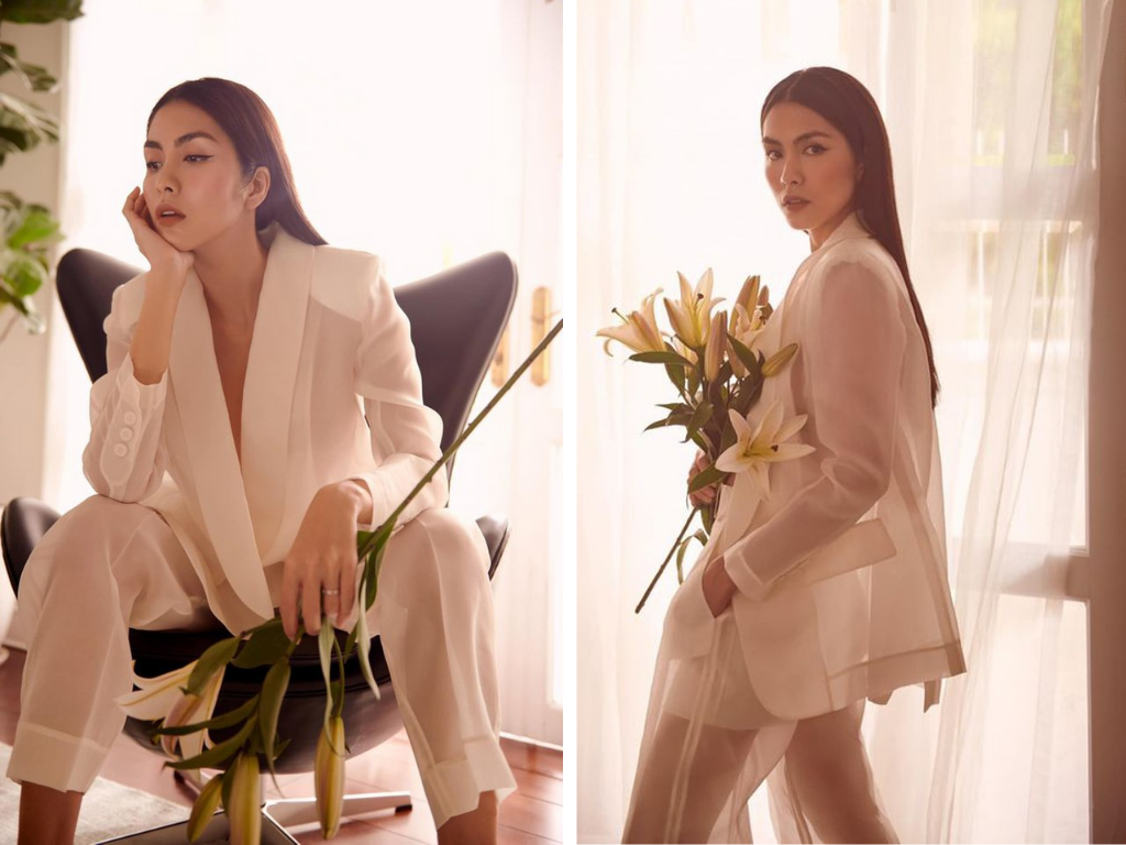 Cùng chọn suit xuyên thấu, Tăng Thanh Hà và Tiểu Vy quyến rũ đẹp hút mắt ảnh 1