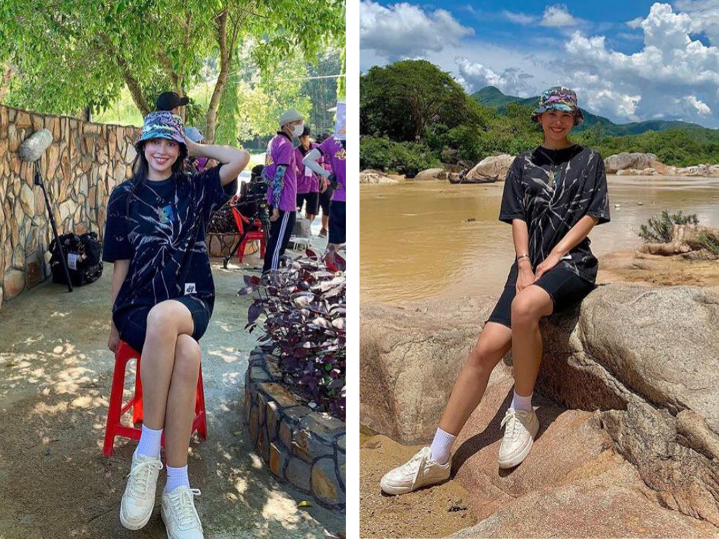 Chăm diện áo phông, Hoa hậu Tiểu Vy có cả '101' cách mix đồ cực khéo ảnh 3