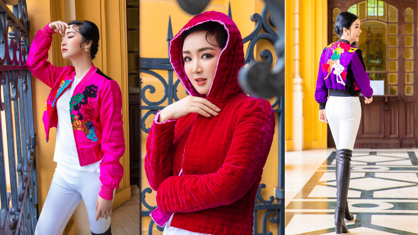Hoa hậu Giáng My lăng xê mốt áo chần bông sặc sỡ, Hồng Diễm 'đổi gió' với style cá tính ảnh 4