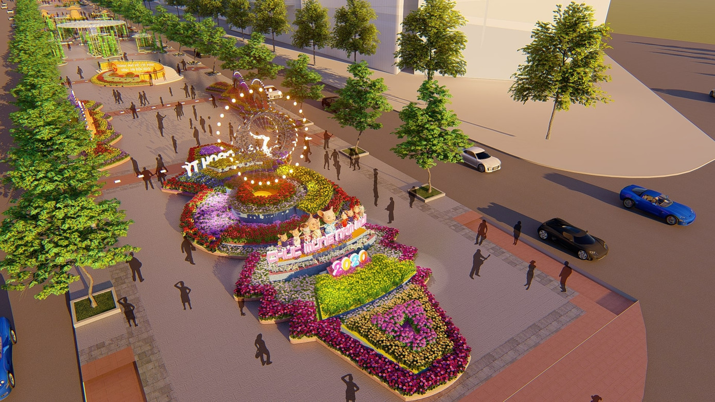 Phối cảnh đẹp tuyệt vời của Đương hoa Nguyễn Huệ tết Canh Tý ảnh 5