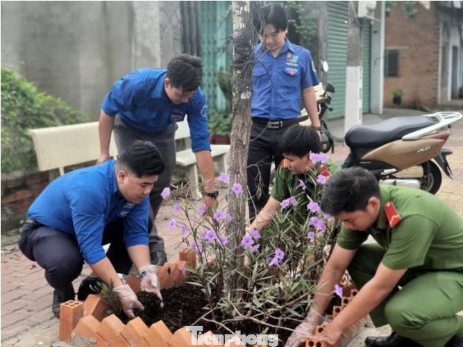 Tuổi trẻ Bình Dương ‘biến hình’ cột bê tông trong ngày Chủ nhật Xanh ảnh 6