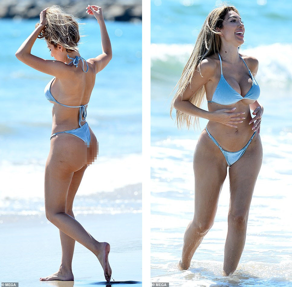 ‘Mỹ nhân dao kéo’ Farrah Abraham khoe dáng nóng bỏng trên bãi biển ảnh 2