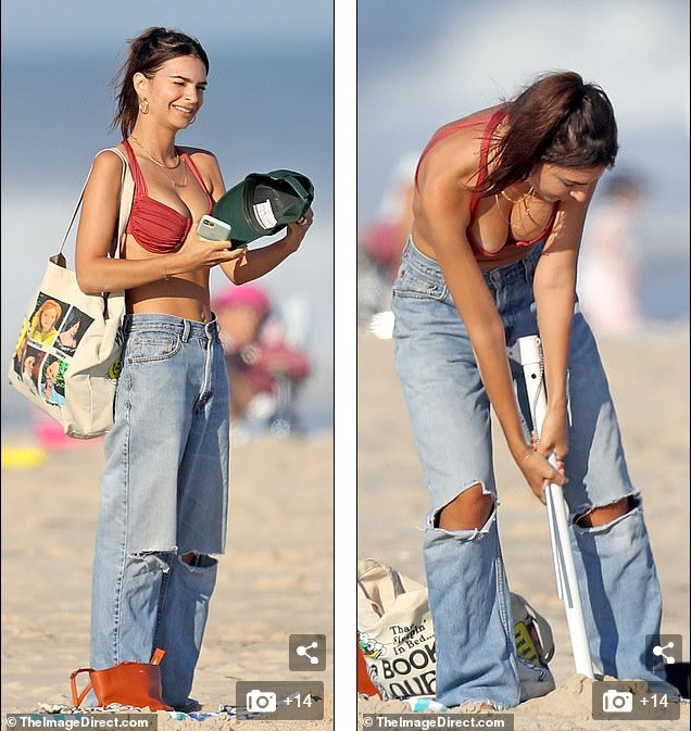 Hình thể ‘bốc lửa’ đầy khiêu khích của Emily Ratajkowski với bikini bé xíu ảnh 5