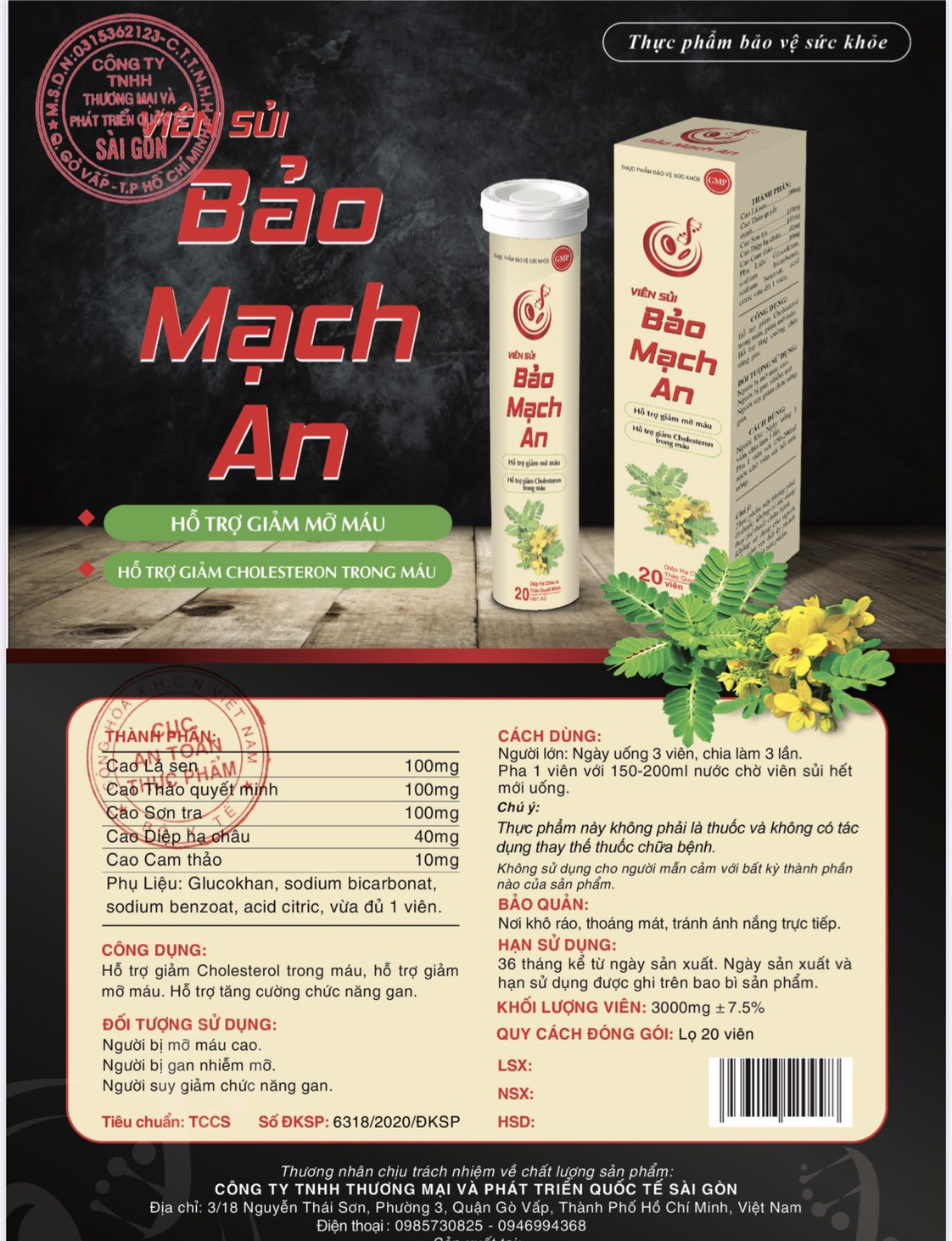 Viên sủi Bảo Mạch An – TPBVSK hỗ trợ giảm mỡ máu, tăng cường chức năng gan ảnh 2