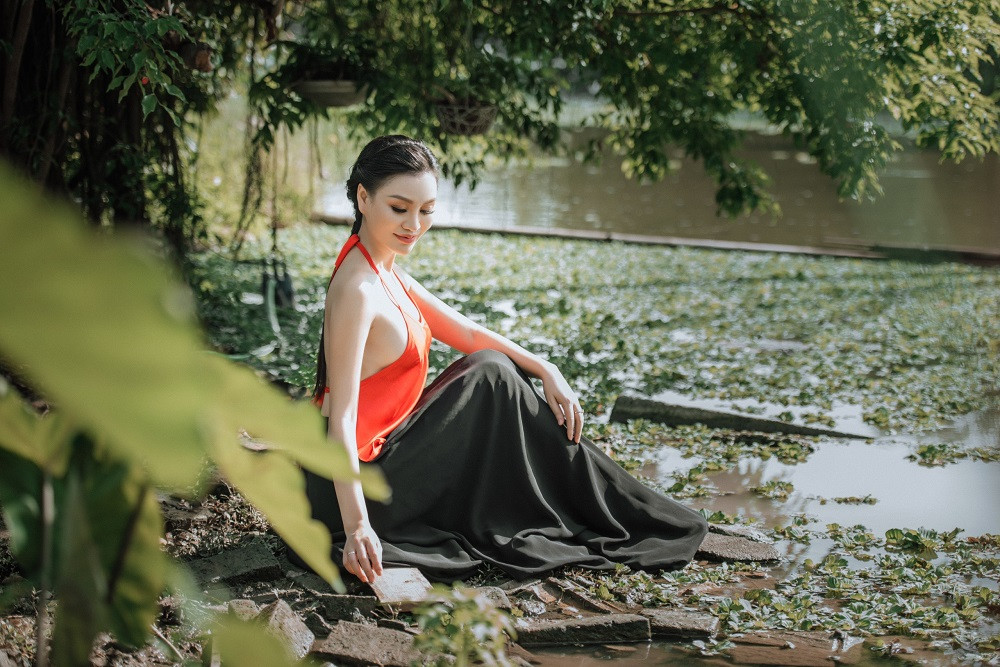 Trần Huyền Nhung tìm sự yên bình và thư giãn tâm hồn tại quê hương ảnh 6