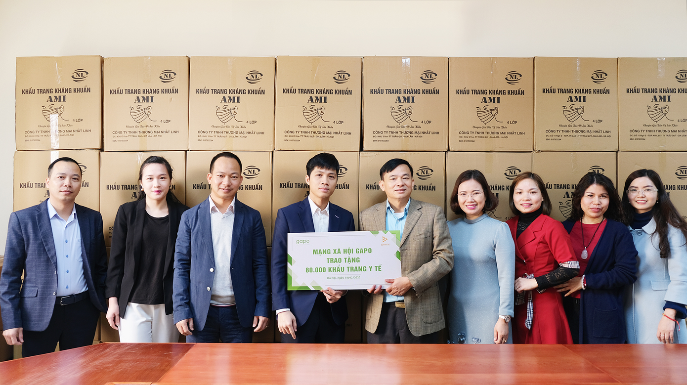 Mạng xã hội Gapo trao tặng 80.000 khẩu trang y tế ảnh 1