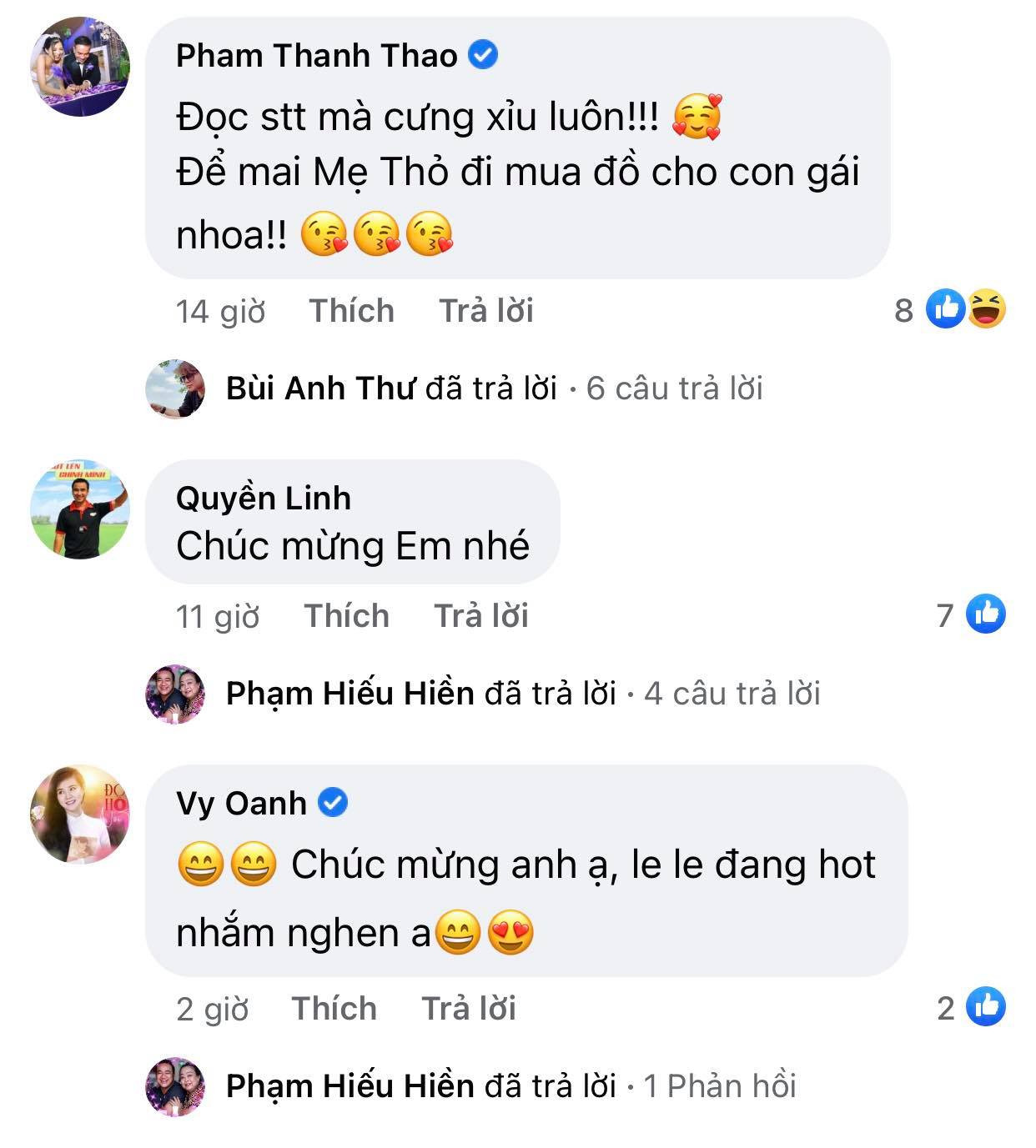 Hiếu Hiền xác nhận vợ mang bầu lần 3, dàn sao Việt hào hứng chúc mừng ảnh 2