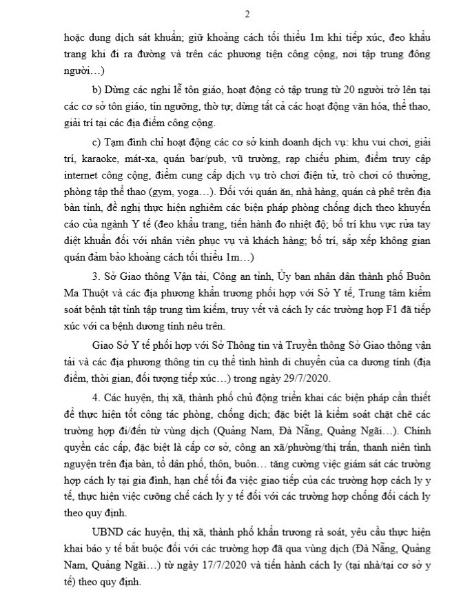 Đắk Lắk hạn chế tụ tập đông người, tạm đóng cửa karaoke, vũ trường ảnh 2