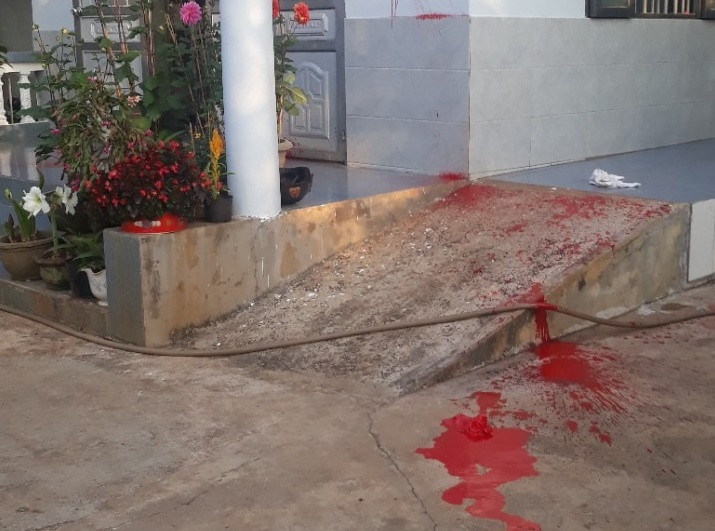 Nhà nguyên trưởng phòng giáo dục huyện bị tạt sơn đêm mùng 1 Tết ảnh 1