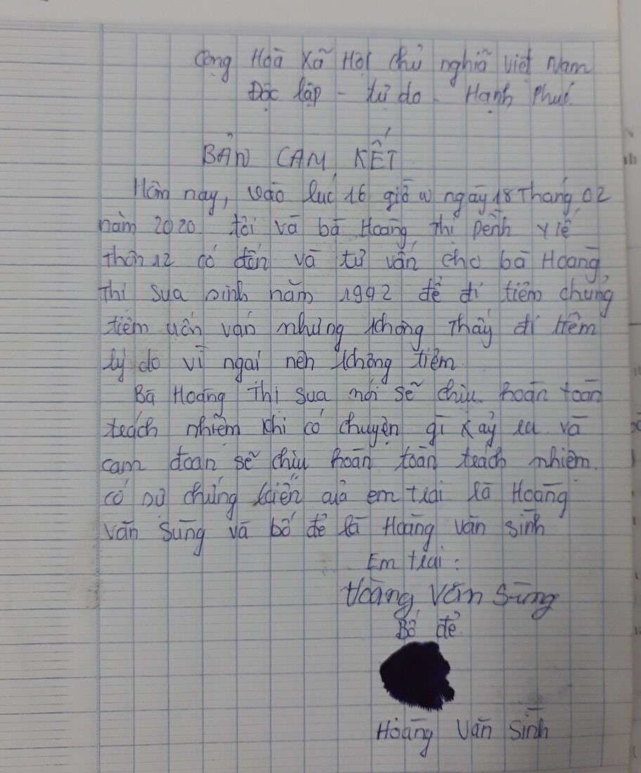 Đắk Nông: Cận cảnh những giấy cam kết không tiêm chủng 'rất lạ' ảnh 1