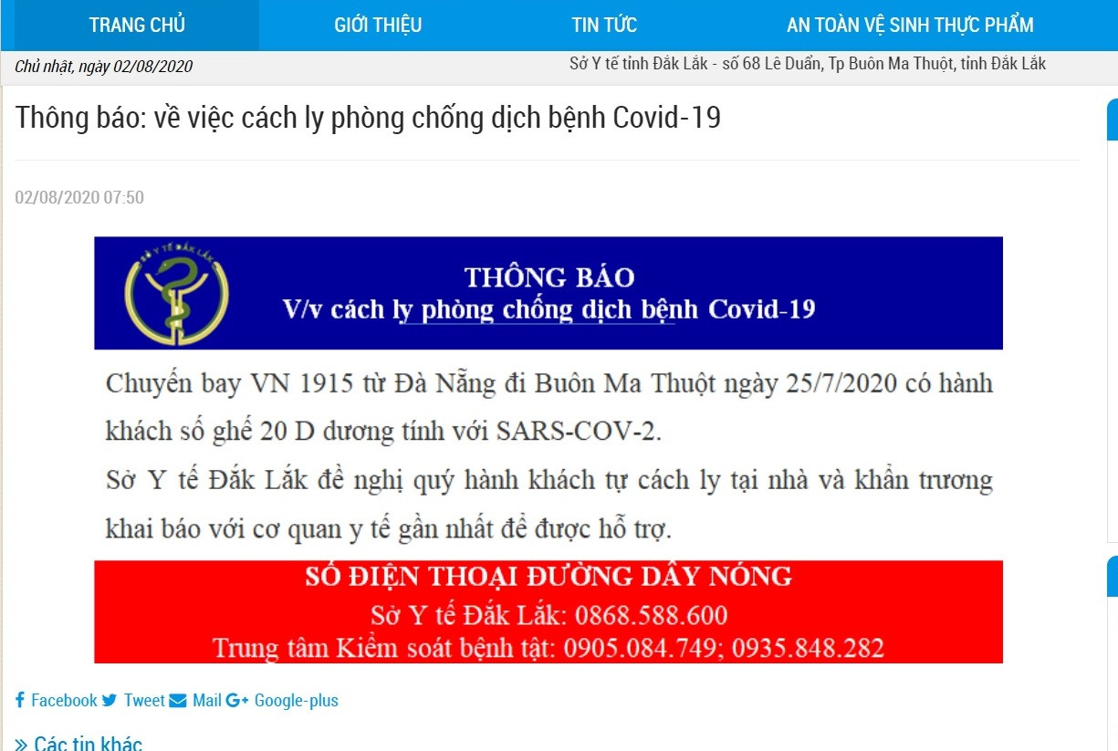 Đắk Lắk: Truy tìm khách trên chuyến bay có người mắc COVID -19 ảnh 1