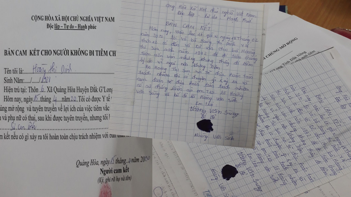 Đắk Nông: Cận cảnh những giấy cam kết không tiêm chủng 'rất lạ' ảnh 8