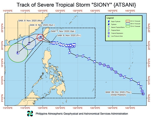 Bão Atsani (Siony) đổ bộ Philippines rồi đột ngột đổi hướng, tiếp tục tiến vào Việt Nam ảnh 2