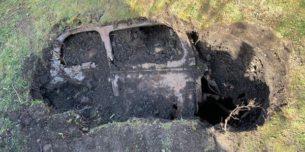 Ở nhà làm vườn trong lúc cách ly, bỗng đào được một thứ bí ẩn ảnh 1