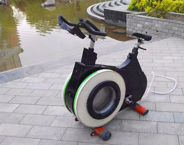 Vừa tập thể dục, vừa làm việc nhà: Chiếc xe đạp kèm máy giặt để bạn “một công đôi việc“ ảnh 3