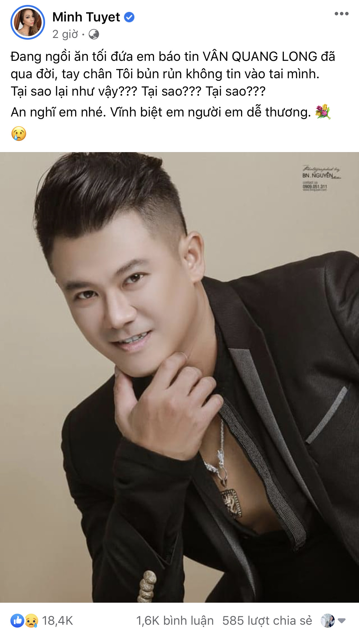 Ưng Hoàng Phúc đau xót khi đọc bình luận vô cảm về Vân Quang Long vừa qua đời ảnh 5