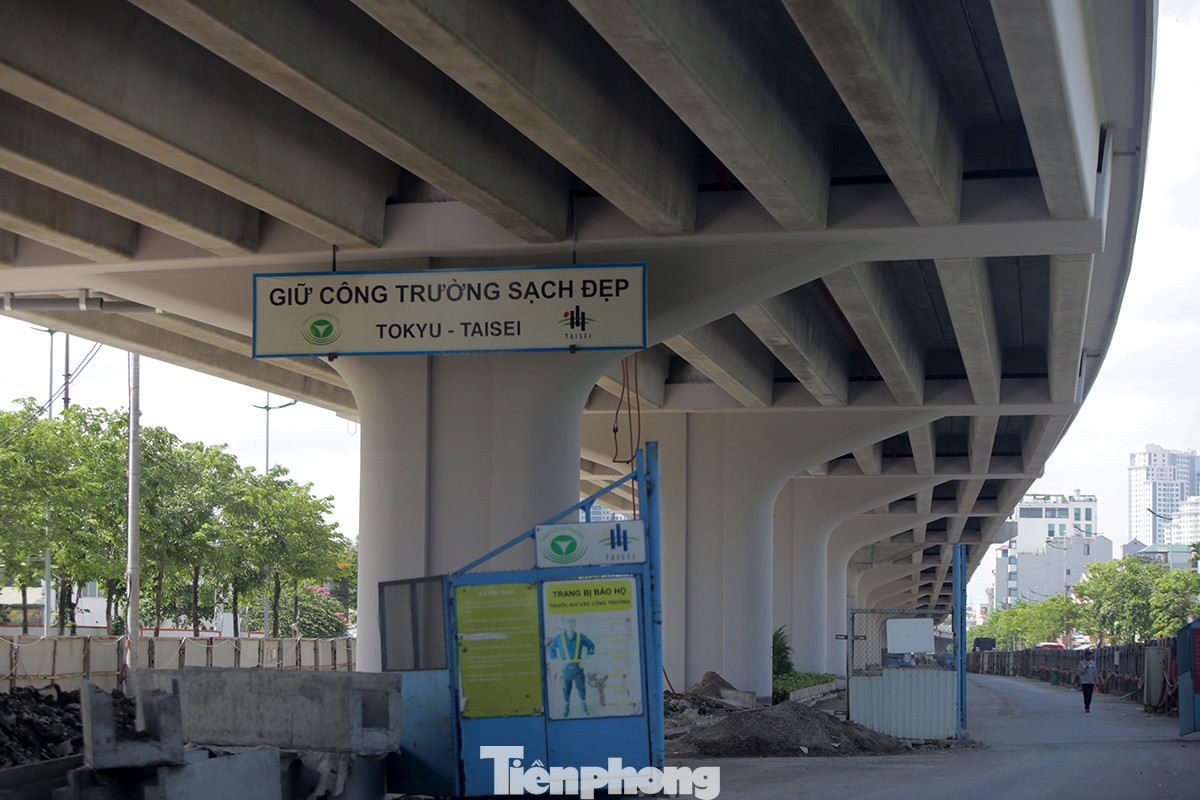 Gấp rút thi công cầu cạn nối vành đai 3 Hà Nội ảnh 14