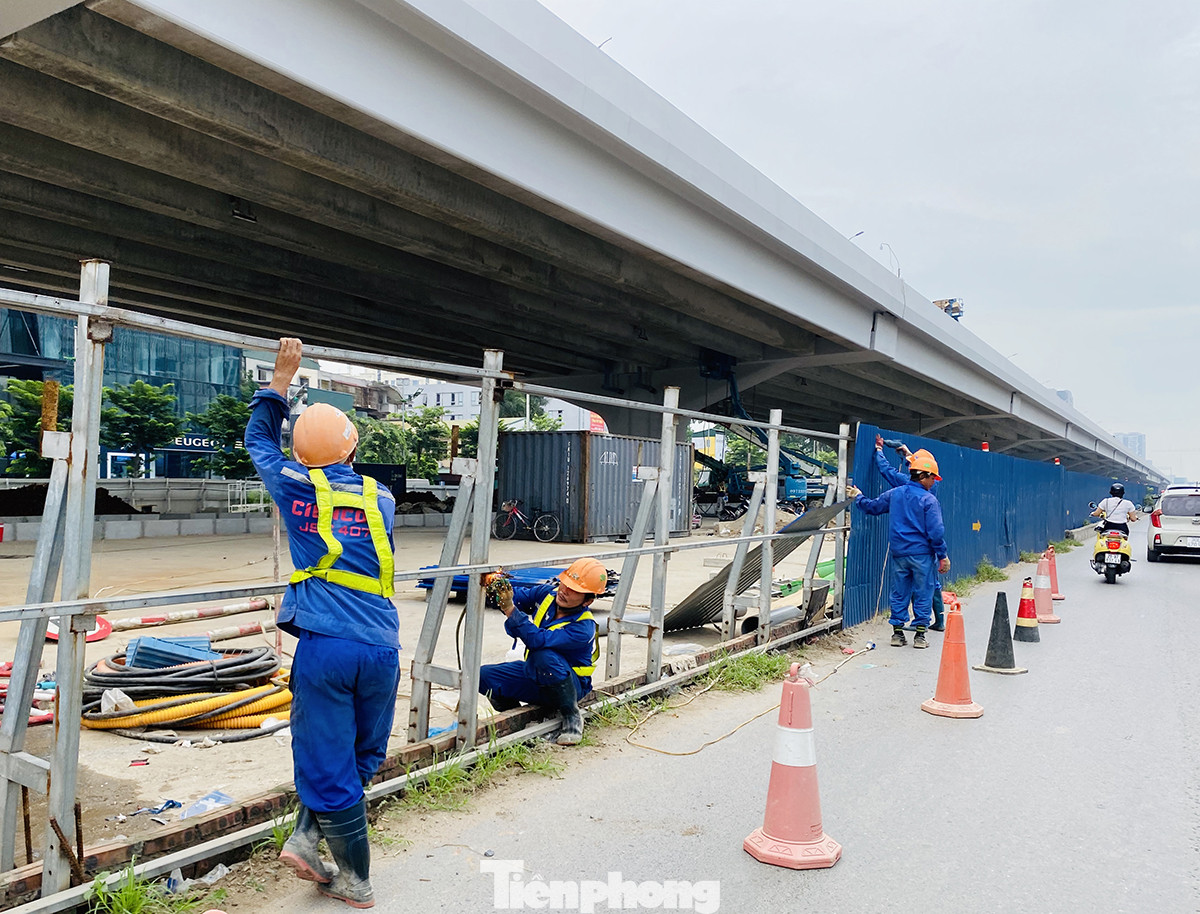 Cận cảnh đường vành đai 3 trên cao nối cầu Thăng Long - Mai Dịch sắp thông xe ảnh 6