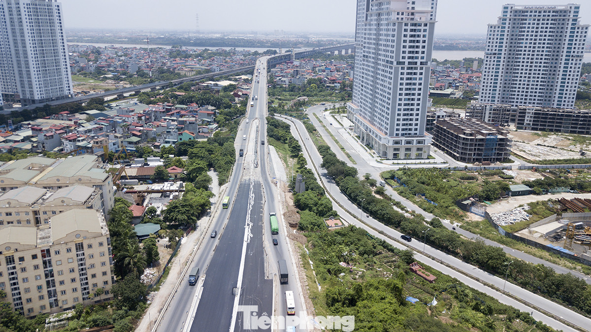 Gấp rút thi công cầu cạn nối vành đai 3 Hà Nội ảnh 12