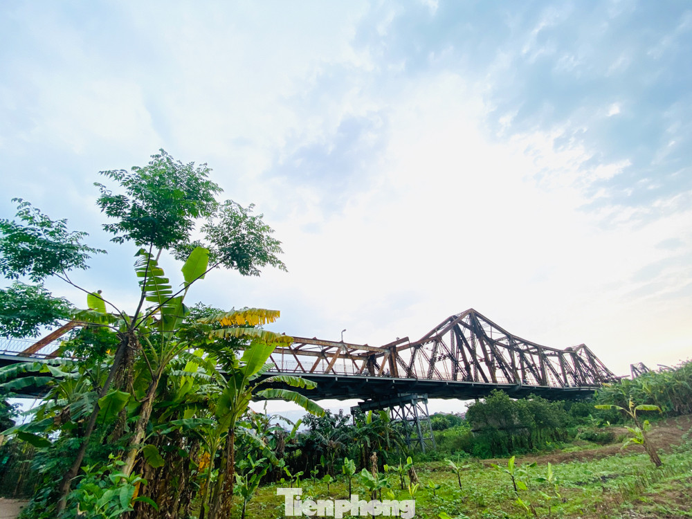 Nườm nượp người tập thể dục trên cầu Long Biên chiều cuối tuần ảnh 15