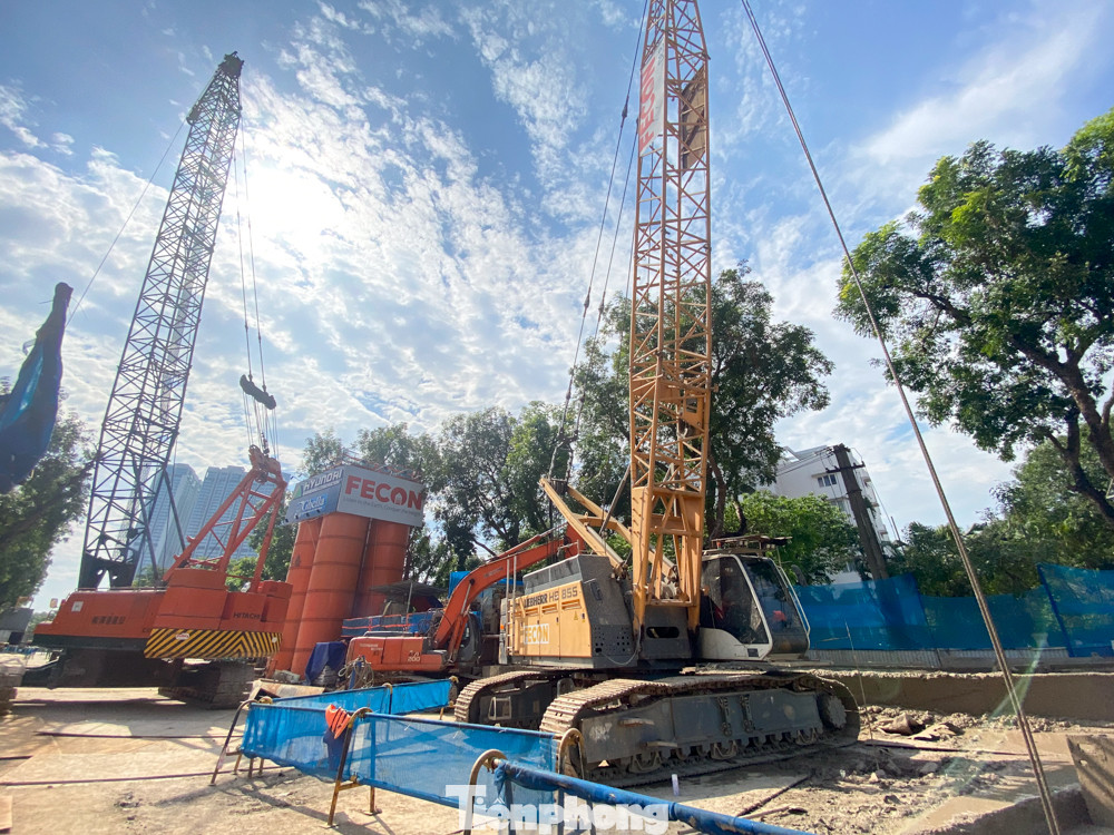 Thi công giếng thoát hiểm, thông gió đường sắt Nhổn - Ga Hà Nội ảnh 8