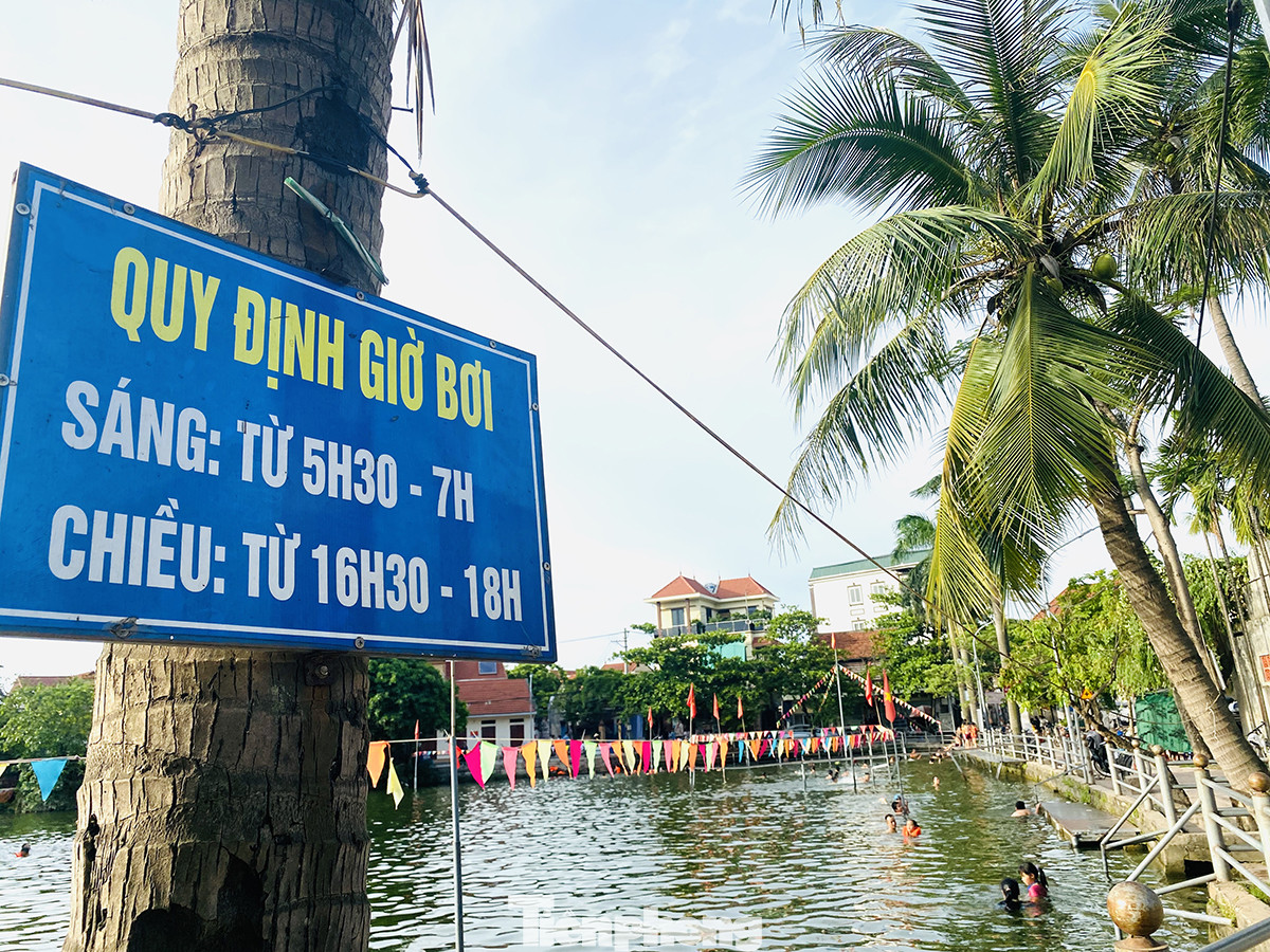 Mùa hè đỏ lửa, ao làng phủ kín bèo 'lột xác' thành bể bơi ảnh 6