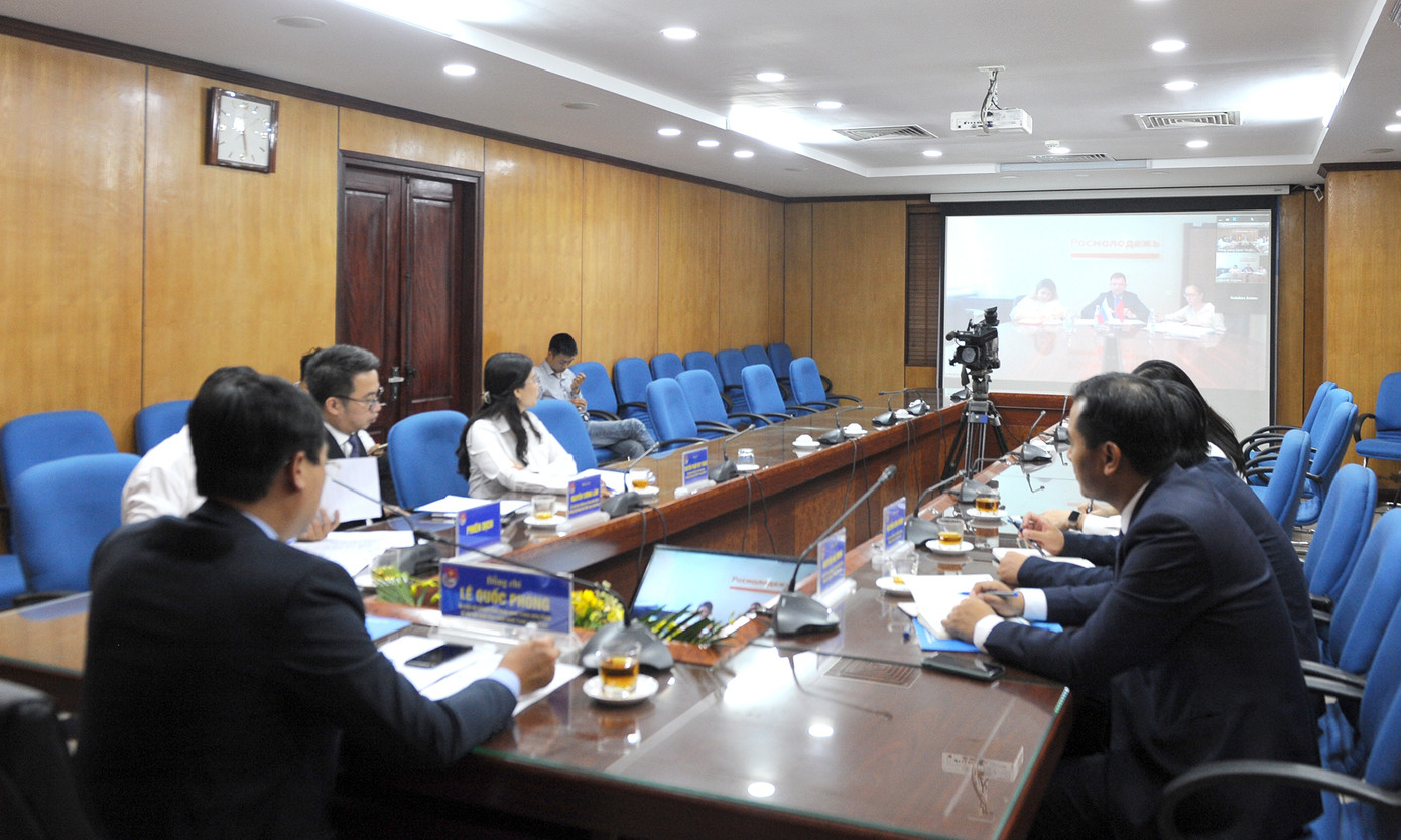 Điện đàm lãnh đạo cấp cao cơ quan thanh niên Việt - Nga ảnh 1