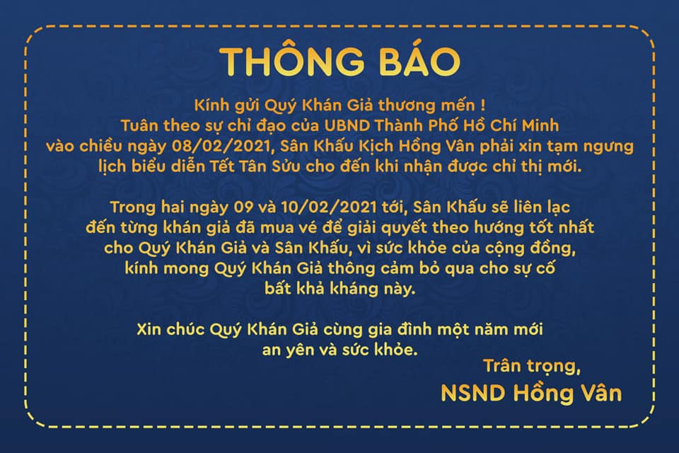 Sân khấu kịch TPHCM đồng loạt hủy lịch diễn Tết vì COVID-19, kéo theo nhiều hệ luỵ ảnh 4