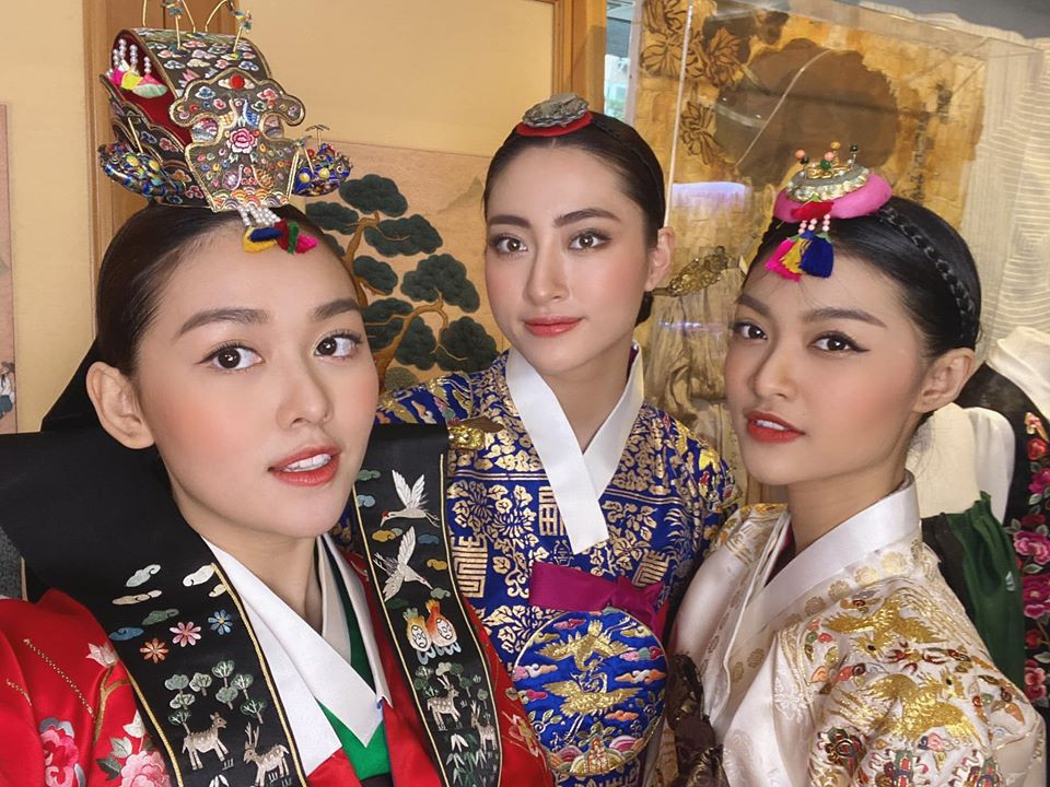 Lương Thuỳ Linh, Tường San, Kiều Loan đẹp 'bất phân thắng bại' khi mặc hanbok ảnh 3