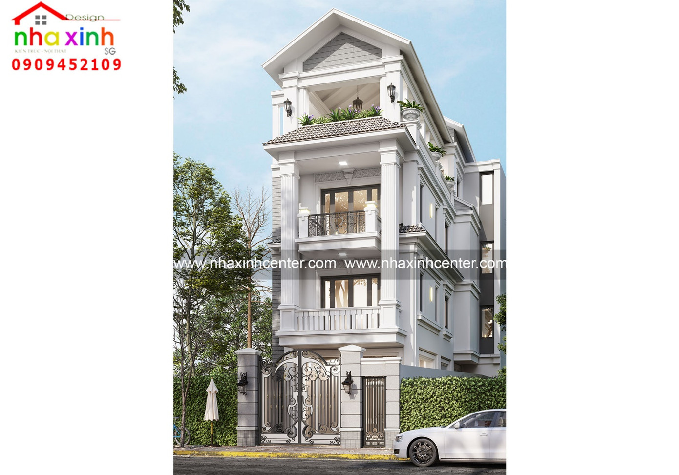 Top những mẫu thiết kế nhà phố cổ điển đẹp ảnh 3