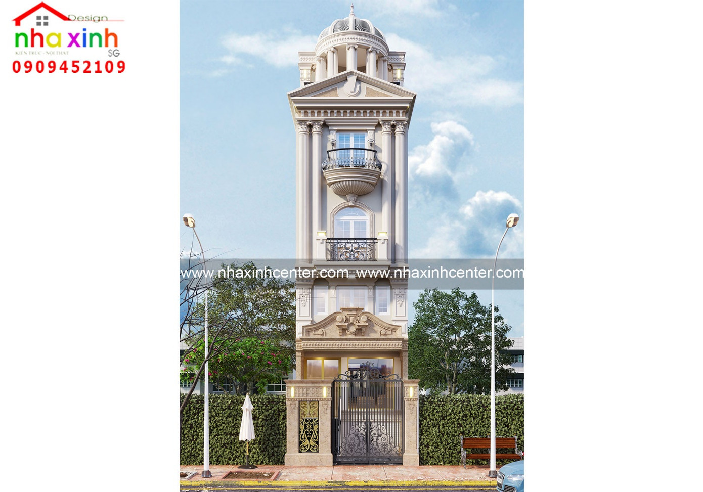 Top những mẫu thiết kế nhà phố cổ điển đẹp ảnh 2