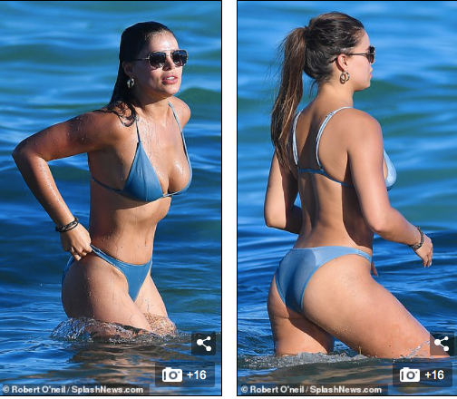 Brooks Nader 'đốt mắt' người nhìn với bikini xanh 'mát mắt', ôm hôn mặn nồng chồng ở biển ảnh 4