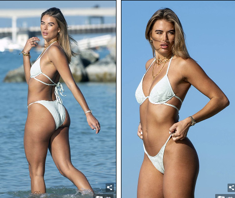 Arabella Chi nóng bỏng gây 'chao đảo' với bikini bé xíu ở biển ảnh 4